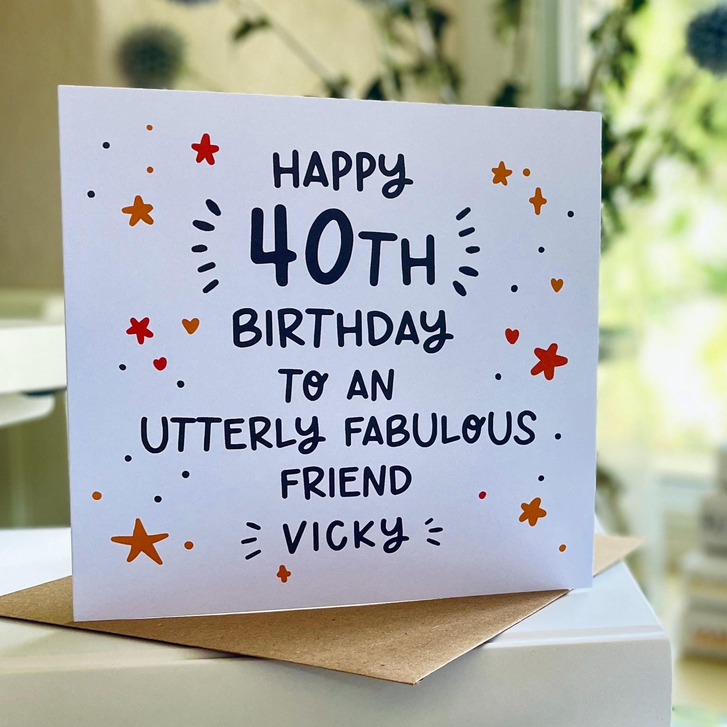 Utterly Fabulous X 40th Birthday Card • Personalised 40th Birthday Card • Personalised Birthday Card 40th Birthday •