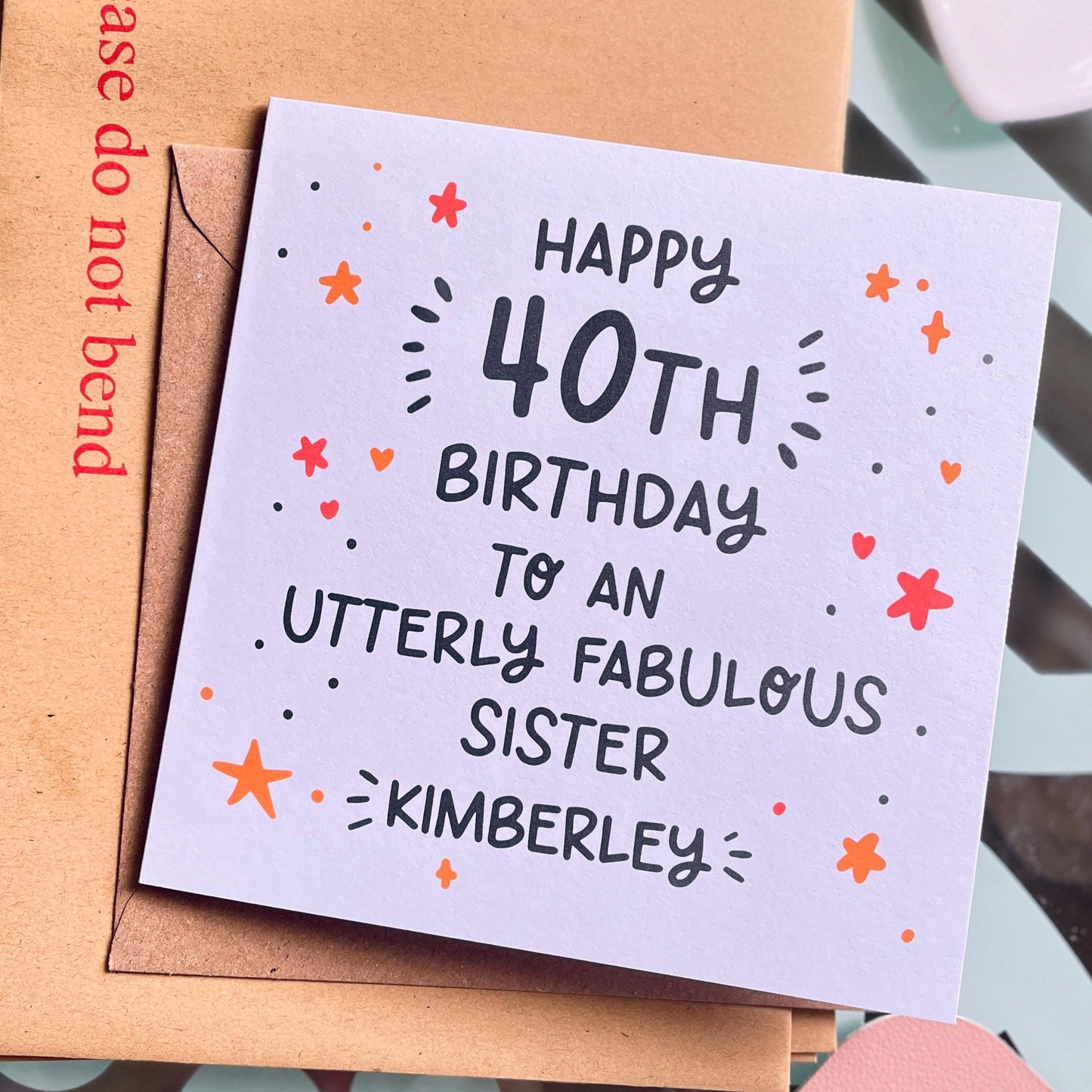 Utterly Fabulous X 40th Birthday Card • Personalised 40th Birthday Card • Personalised Birthday Card 40th Birthday •