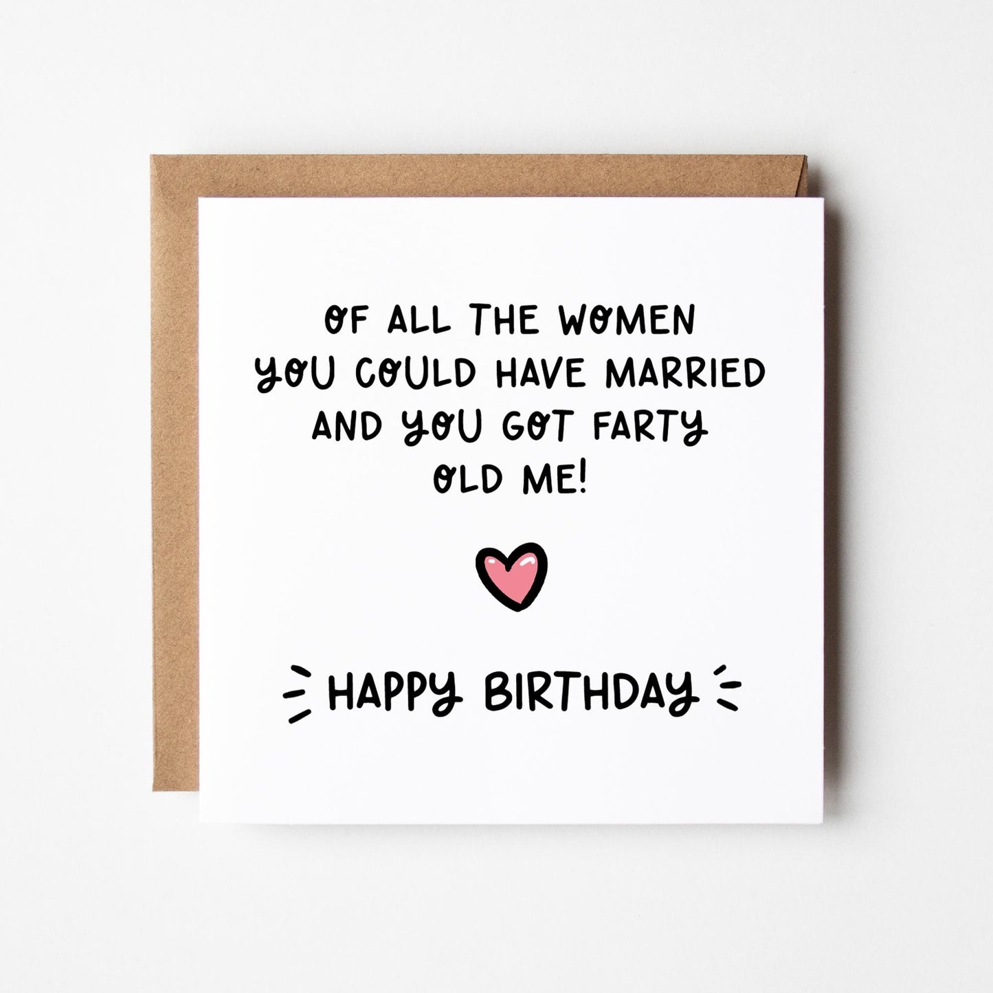 Funny Birthday Card for Husband • Farty Wife Card • Romantic Birthday Card for Husband • Husband Birthday Card •