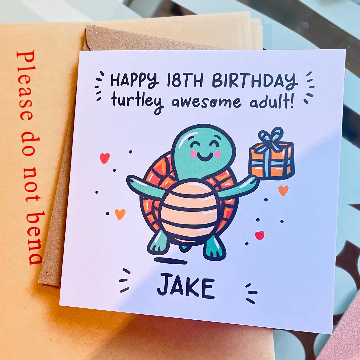 18th Birthday Card • Personalised 18th Birthday Card • Turtley Awesome Adult 18th Birthday Card • Birthday Card for Him