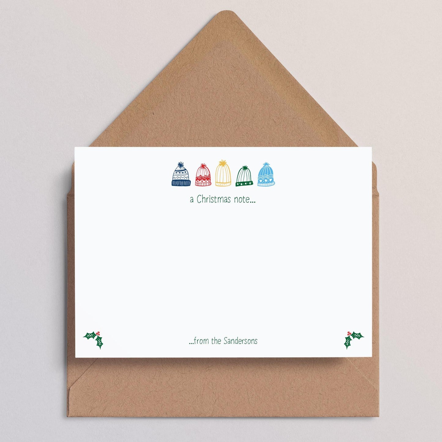 Christmas Thank You Note Cards  • Personalised Christmas Note Cards • Christmas Stationery • Custom Christmas Cards