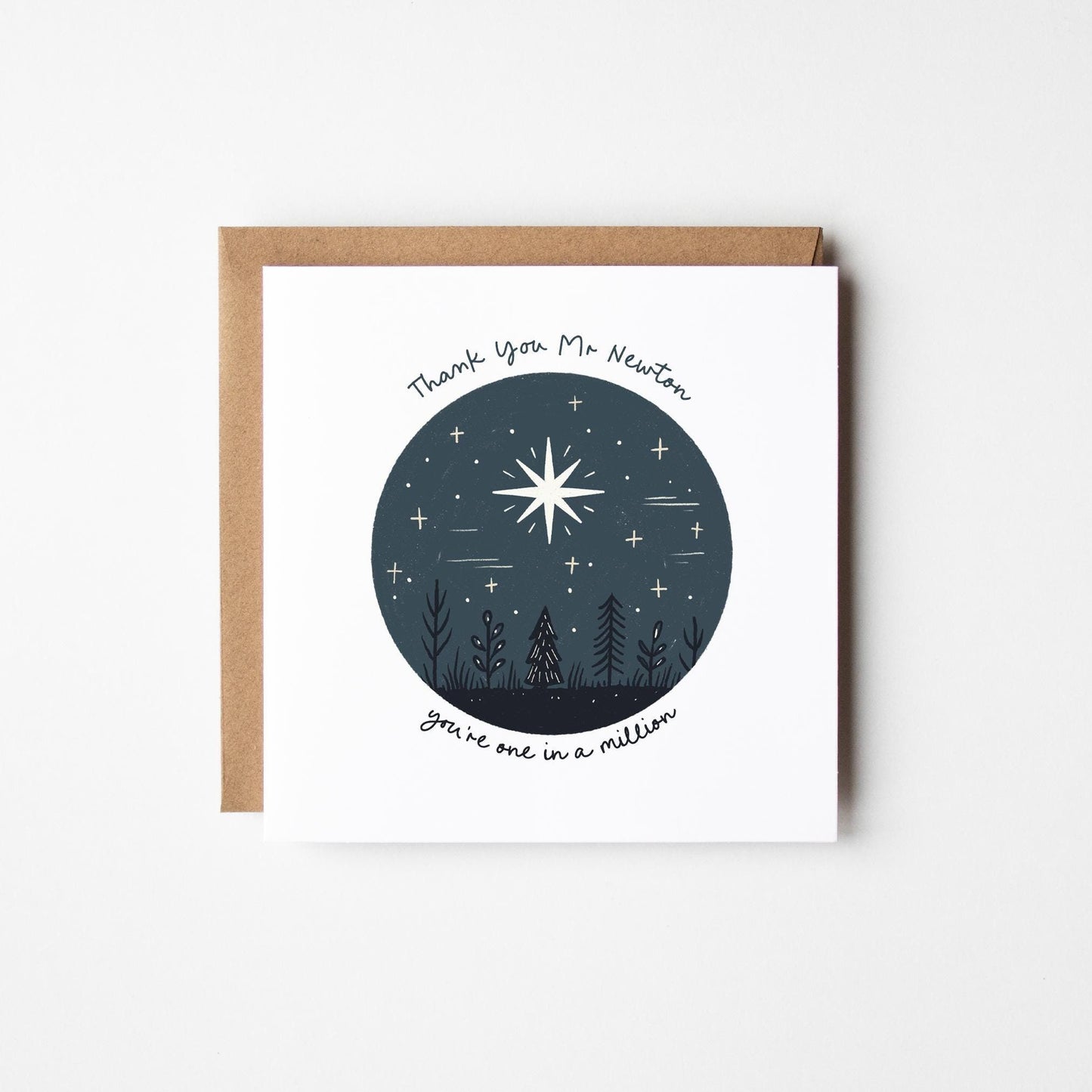 Personalised Thank You Card Card You&#39;re One In A Million • Thank You Card • Beautiful Heartfelt Thank You Card with Stars