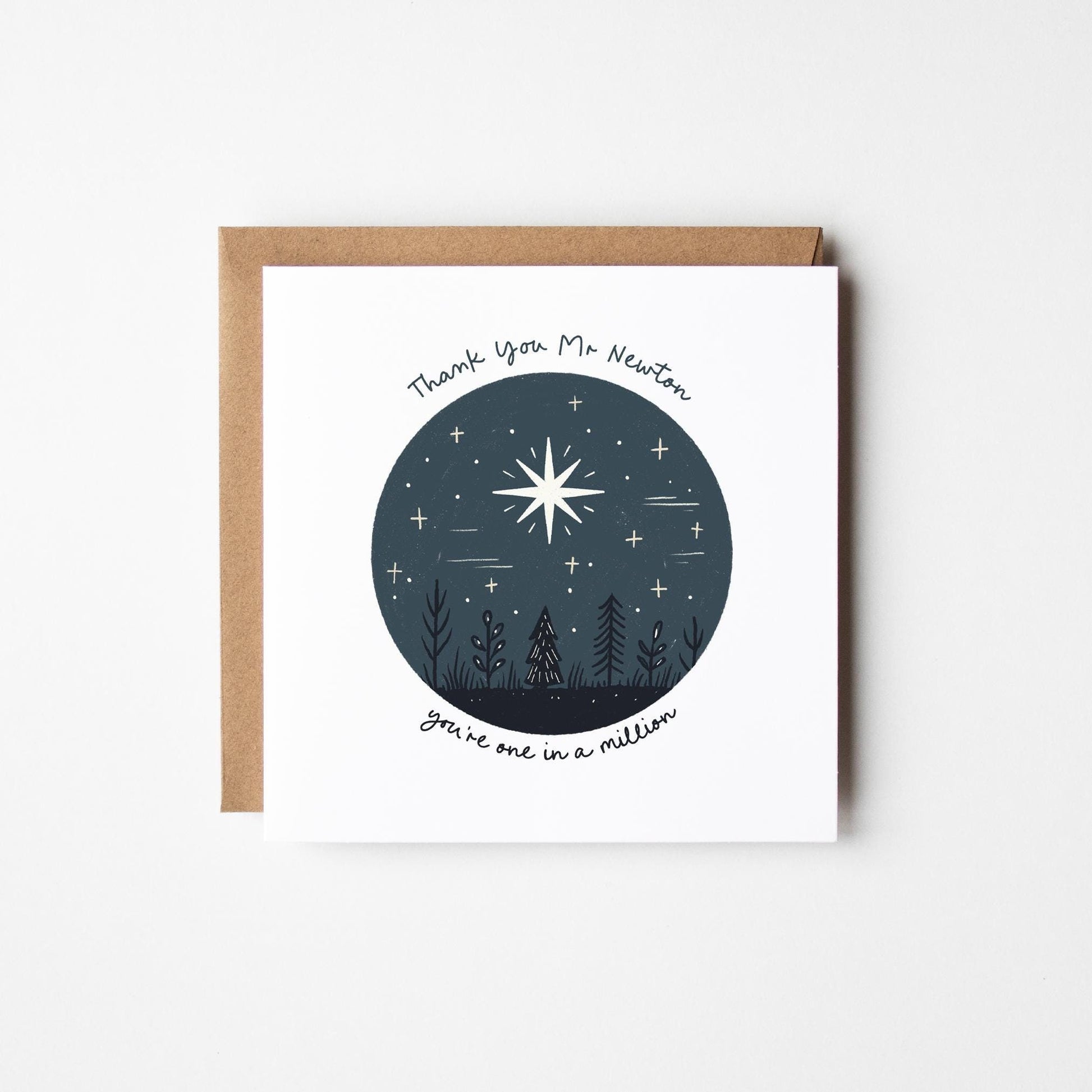 Personalised Thank You Card Card You&#39;re One In A Million • Thank You Card • Beautiful Heartfelt Thank You Card with Stars