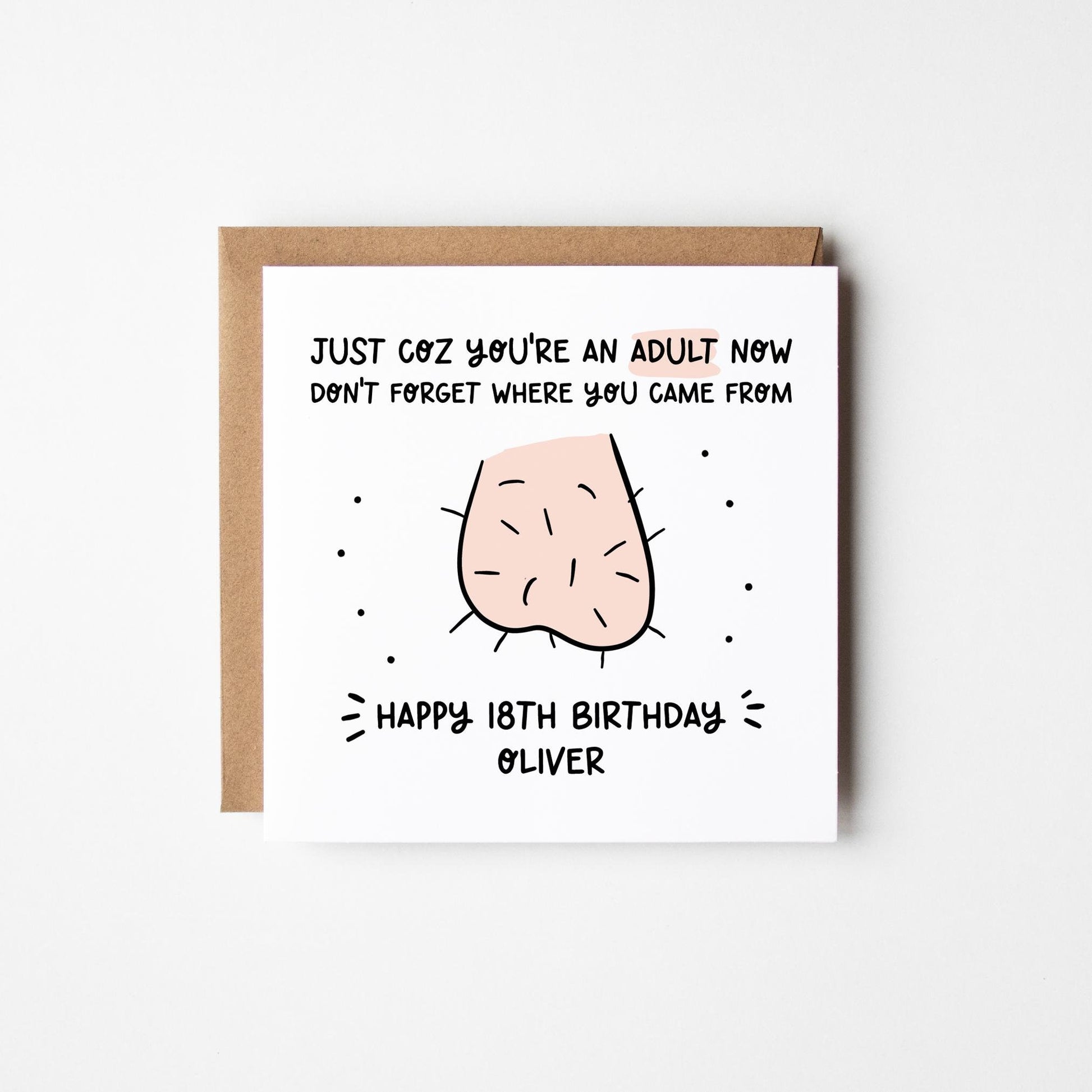 Funny 18th Birthday Card • Personalised 18th Birthday Card For Boys • Birthday Balls Card • 18th Birthday Card For Girls