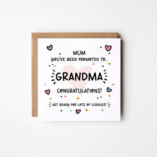 New Grandparent Card • You&#39;ve Been Promoted To Personalised New Grandma Nanny Granny Card • Congratulations New Grandparent Card