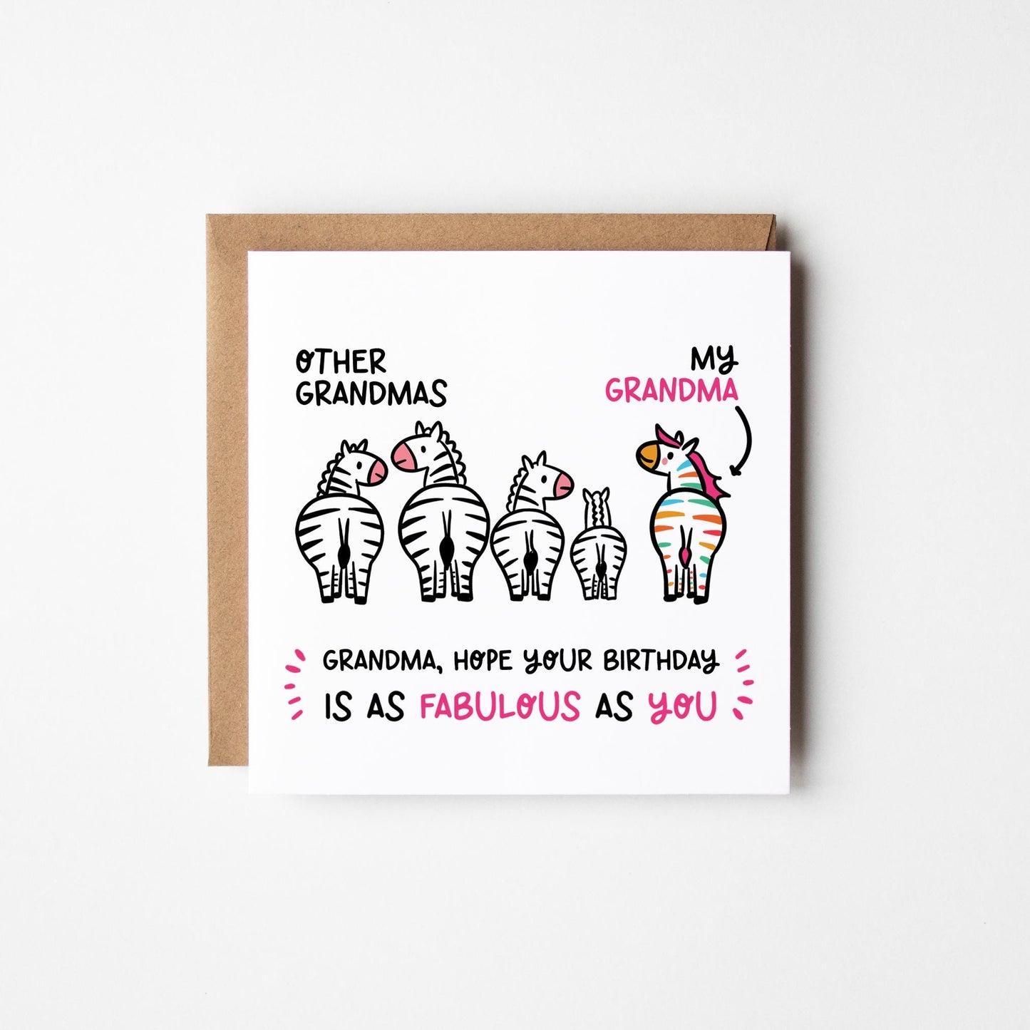 Funny Grandmother Birthday Card • Personalised Birthday Card For Grandma • Birthday Card for Nanny •  Birthday Card for Granny