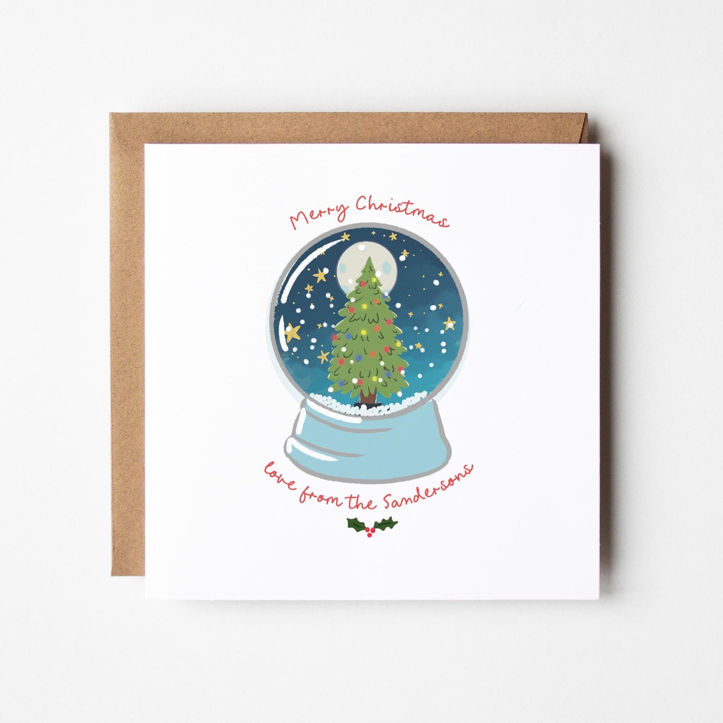 Snow Globe Christmas Cards • Christmas Tree Christmas Cards • Personalised Family Christmas Cards