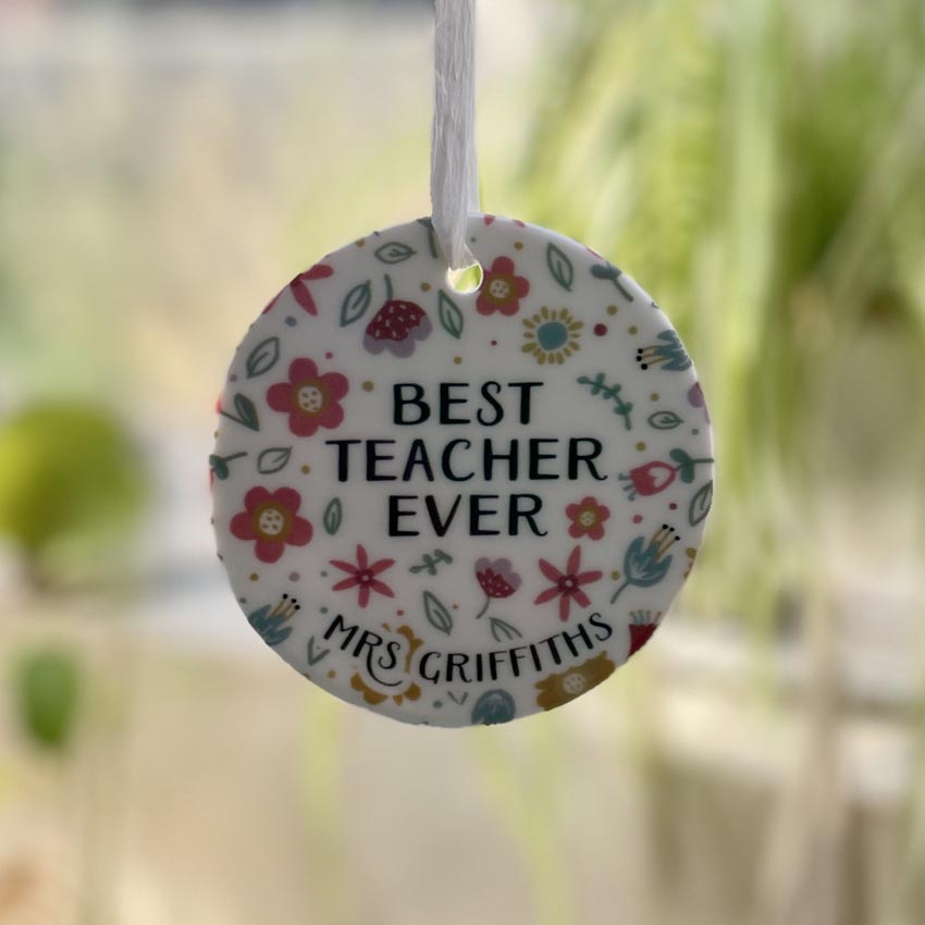 Personalised Thank You Teacher Card with Teacher's Gift