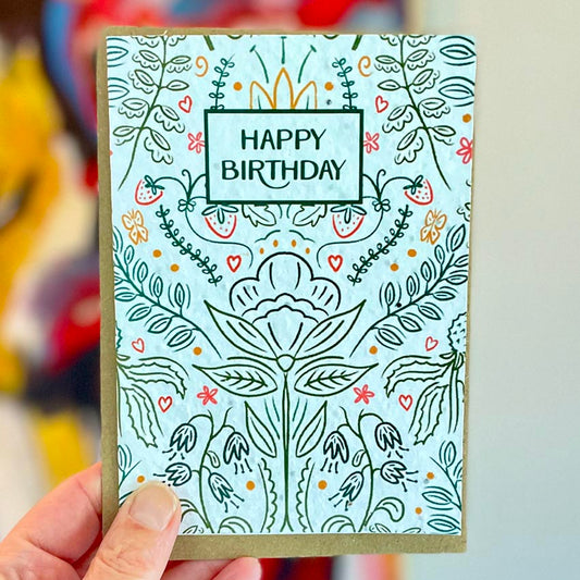 Multipack of Four Plantable Happy Birthday Cards