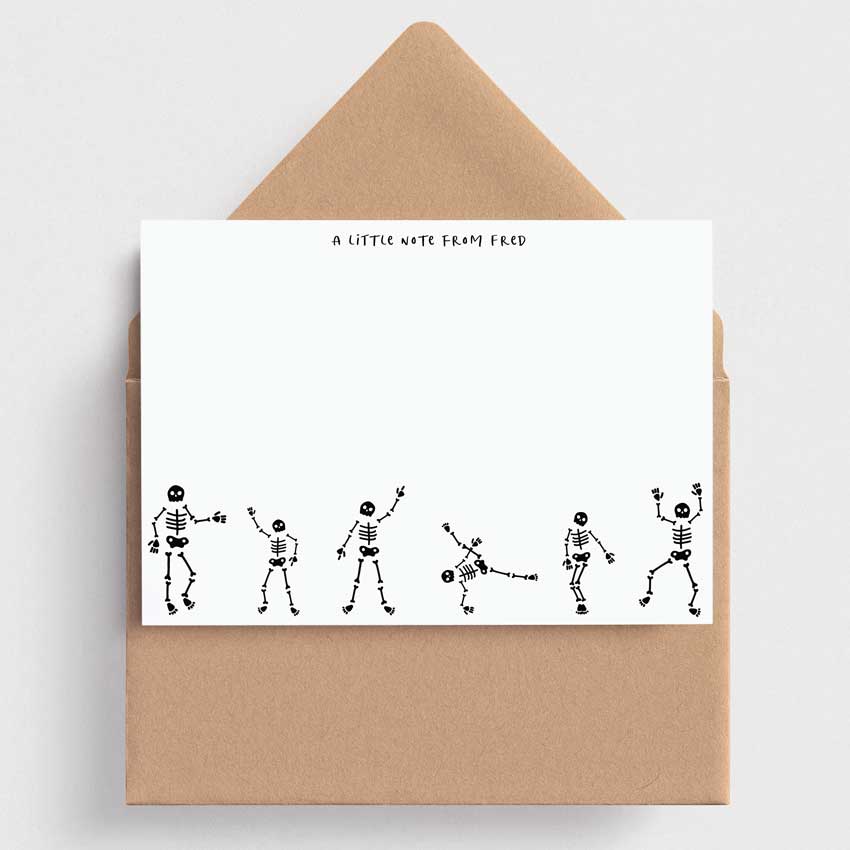 Dancing Skeletons Note Cards