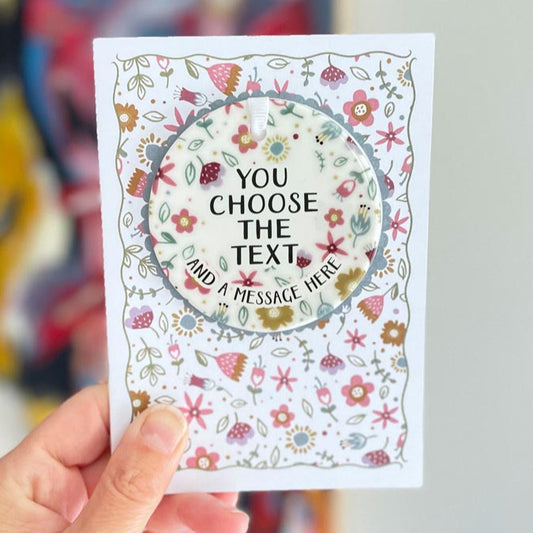 Custom Text Card with Keepsake